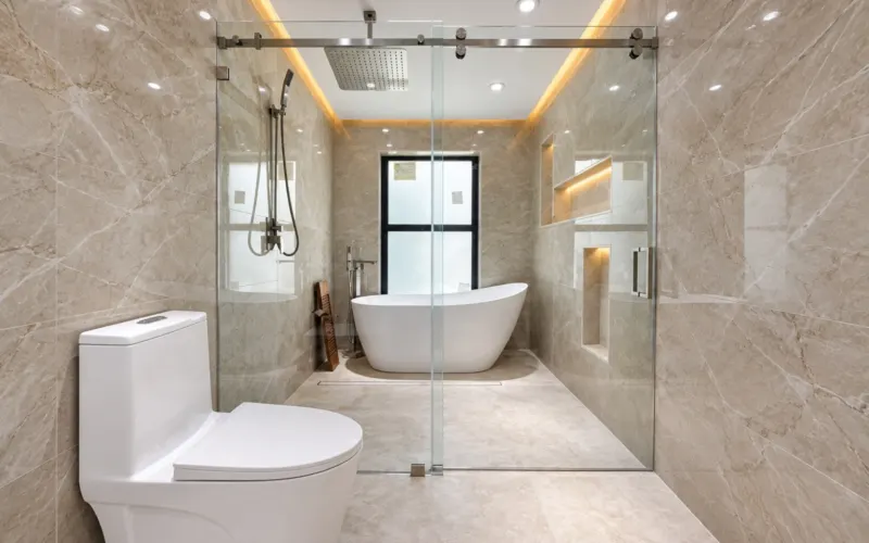 Remodelación contemporánea de baños, Kendall, Miami